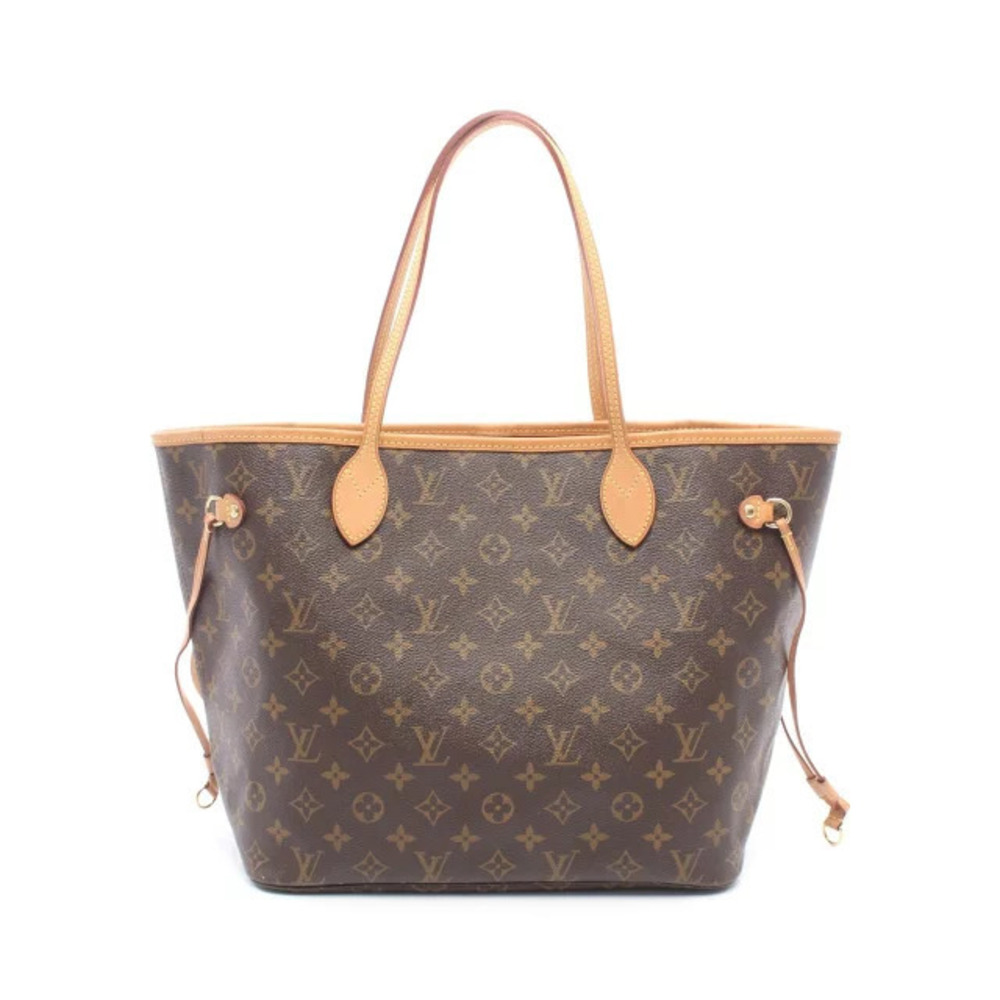 Louis Vuitton Neverfull Tote Bag Canvas Leather Monogram Brown